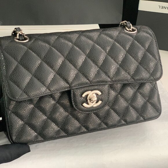 CHANEL CF Classic flap 25CM medium black silver buckle A01112 - Picture 1 of 9